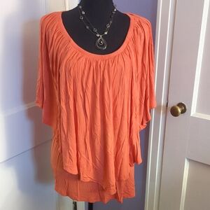 Avenue Sunset Orange Women's Blouse